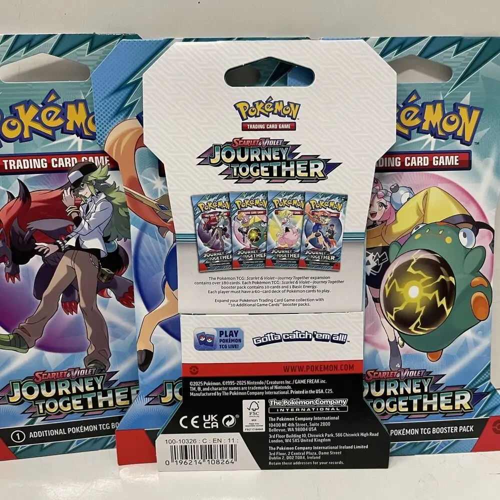 New 4 Booster Packs Pokemon TCG Scarlet & Violet: Journey Together Sleeved - Picture 2 of 2
